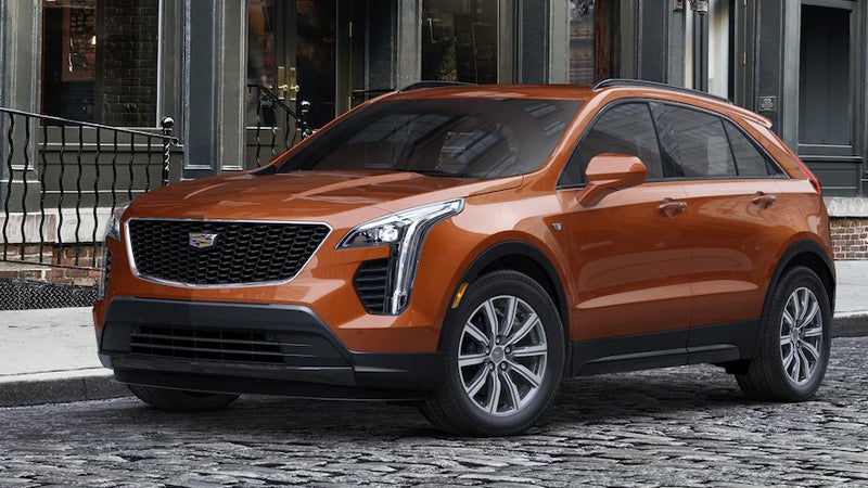 A vibrant orange 2019 Cadillac XT4