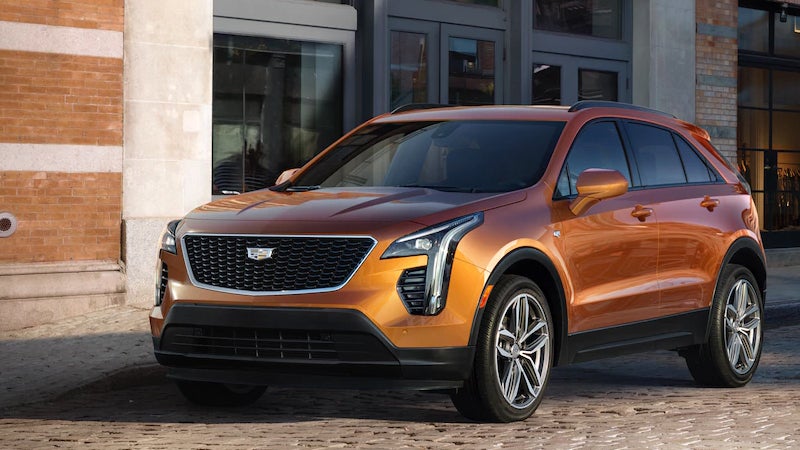 A vibrant orange 2019 Cadillac XT4