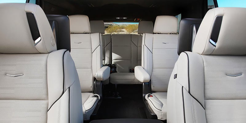 Interior view of a vehicle featuring plush leather seats in a modern design.