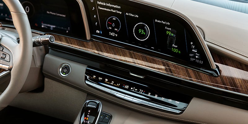 Interior view of a 2024 Cadillac Escalade.